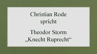 Theodor Storm „Knecht Ruprecht“