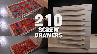 Drawer for storing 210 types of screws / Portable Tray / DIY