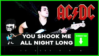 【AC/DC】[ You Shook Me All Night Long ] cover by Dotti Brothers | LESSON | BASS TAB