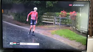 Attila Valter crash at UCI 2019 Road World championships