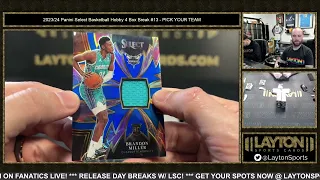 2023/24 Panini Select Basketball Hobby 4 Box Break #13