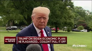 President Donald Trump on Joe Biden's economic policy plan: He plagiarized from me