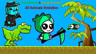 New Dinosaur Reaper And Ghostly Pumpkin And All Animals Evolution Gameplay (EvoWorld.io)