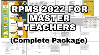 RPMS 2022 for master teachers (With annotations and sample MOVS).