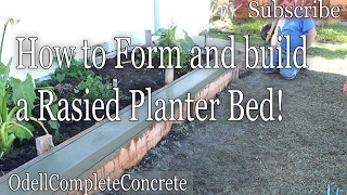 How to Build a Concrete Raised Planter Bed Part 1
