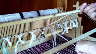 Проборка нитей в бердо. Как начать и закончить ткать.