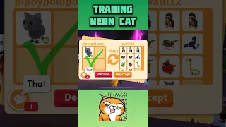 What People Trade For NEON CAT in Adopt me #shorts #adoptme