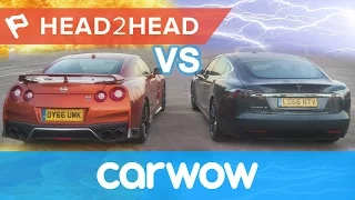 2017 Nissan GT-R vs Tesla Model S - Gasoline vs Electric Acceleration Challenge | Head2head