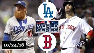 Los Angeles Dodgers vs Boston Red Sox Highlights || World Series Game 2 || October 24, 2018