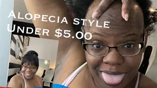 Alopecia| cover up| under $5.00| summer hair | How to add hair| bun hack