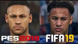 FIFA 19 vs PES 2019 Players Faces Comparison PSG