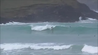 Surfing good waves South Fistral 04 02 2021