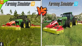 FS20 vs FS23! Grass Difference in Both Games!