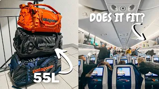 DOES THE PATAGONIA BLACK HOLE 55L WORK AS A CARRY-ON WHEN FLYING? (UNITED STATES & EUROPE)