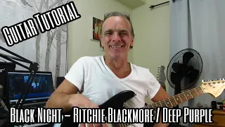 How to play Black Night - Ritchie Blackmore / Deep Purple. Guitar lesson tutorial.