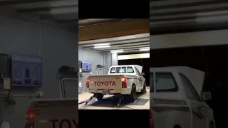 Insanely loud toyota Hilux bangs on dyno | arab edition