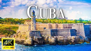 FLYING OVER CUBA (4K Video UHD) - Soothing Music With Stunning Beautiful Nature For Relaxation