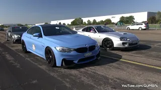 BMW M4 F82 vs Toyota Supra vs Porsche 911 Turbo S vs Audi RS3