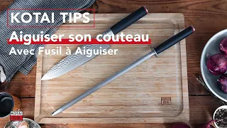 KOTAI TIPS - Comment affûter un couteau à l'aide d'un fusil à aiguiser #aiguisage #couteau
