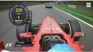 F1  2013 Fernando Alonso SPA Start Onboard