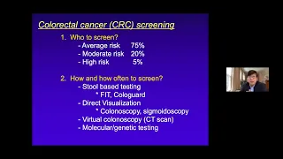 Blum Center Program: Current Approaches for Colorectal Cancer Screening