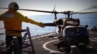 UH-60 Blackhawk Helicopter Deck Landing Training