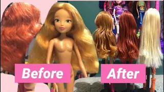 Winx Club doll restoration: Concert dolls by Jakks Pacific (Flora, Stella and Bloom)