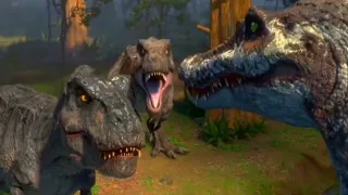 Spinosaurus vs Tyrannosaurus Rex /Battle Scene /Jurassic World:Camp Cretaceous season 5