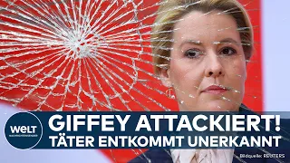 BERLIN: FRANZISKA GIFFEY bei Attacke am Kopf verletzt - Täter flieht unerkannt