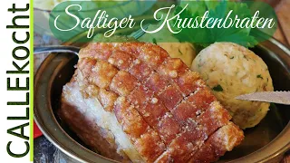 Krustenbraten im Backofen und leckere braune Soße selber machen. Rezept