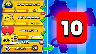 😱WOW! 10 NEW BRAWLERS!😍 BIG BRAWL PASS NONSTOP Box Opening - Brawl Stars Quests