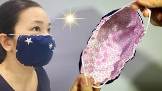 Mask fits face model with high level sewing technique - with rim - with filter pocket