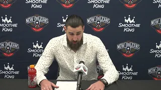 Jonas Valanciunas on the big win, team chemistry | Pelicans Postgame Interview 2-25-22