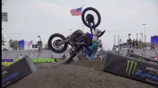 Dylan Ferrandis Goes Down HARD at Daytona Supercross Practice