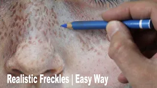 How to Draw / Paint Realistic Freckles | Easy Way ~ Pastel Portrait Tutorial using Pastel Pencils