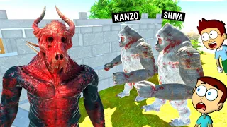 Gaint Gorilla vs The Demon King - Animal Revolt Battle Simulator | Shiva and Kanzo Gameplay