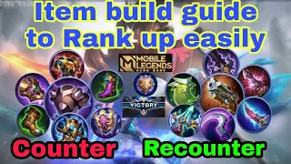 Counter and Recounter Items Guide | Mobile Legends | 2020 | With English voice over |