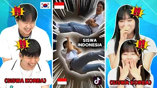 Reaksi Siswa KOREA Nonton Tiktok Permainan Siswa INDONESIA 🤣🤣 🇮🇩🇰🇷