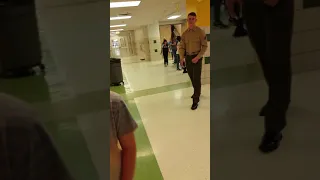 Marine surprises little brother