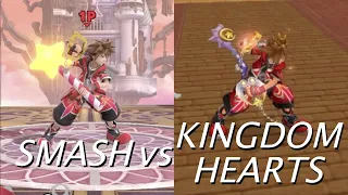 Super Smash Bros Ultimate vs Kingdom Hearts Sora skills comparison / スマブラvsキングダムハーツ ソラの技モーション比較