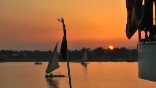 Sunset on the Nile in Luxor Egypt