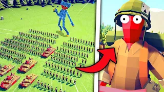 TABS - World War 2 HUGE Battle vs Actual Huggy Wuggy in Totally Accurate Battle Simulator!