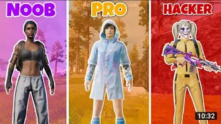 🔥NOOB VS PRO VS HACKER😱 CHALLENGE PUBG MOBILE