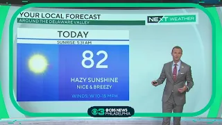 NEXT Weather: Hazy sunshine, nice and breezy Thursday