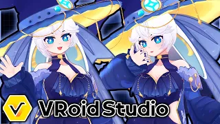 【VRoid Timelapse】 Lunar Bunnie 🌙🐰  | 2D to 3D VTuber Speed Sculpt