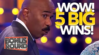 5 MEGA WOW FAST MONEY MOMENTS On Family Feud USA