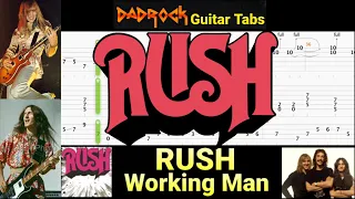 Working Man - RUSH - Guitar + Bass TABS Lesson