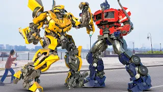 Transformers: The Last Knight - Optimus Prime vs Bumblebee | Paramount Pictures [HD]