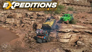 Expeditions: A MudRunner Game. Упавший автомобиль, финал истории.