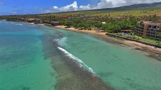 Morning drone flight over Honokowai Beach May 13, 2024